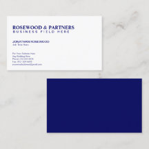 Minimalistische professionele marine & wit | eenzi