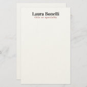 Minimalistische professionele moderne eenvoudige n briefpapier (Voorkant / Achterkant)