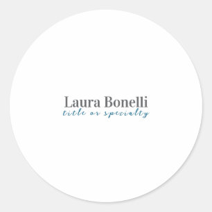 Minimalistische Professionele Moderne Eenvoudige N Ronde Sticker