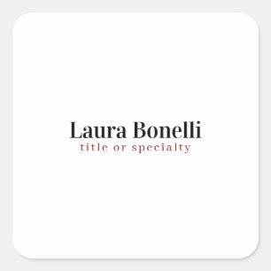 Minimalistische professionele moderne eenvoudige n vierkante sticker