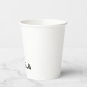 Minimalistische professionele moderne effen zwart  papieren bekers (Links)