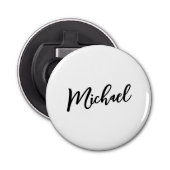 Minimalistische professionele moderne elegante button flesopener (Voorkant)