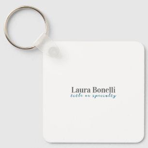 Minimalistische professionele moderne gewone naam sleutelhanger