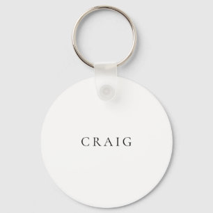 Minimalistische professionele moderne gewone naam sleutelhanger