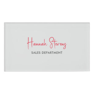 Minimalistische professionele moderne kalligrafie naambadge