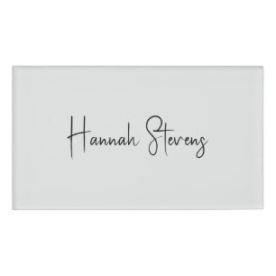 Minimalistische professionele moderne kalligrafie naambadge