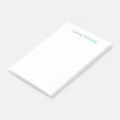 Minimalistische Professionele Moderne Naam Azure B Post-it® Notes (Schuin)