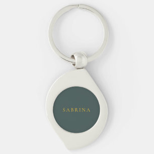 Minimalistische professionele moderne naam stoffig sleutelhanger