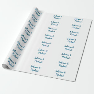 Minimalistische Professionele Moderne Plain Blauw Cadeaupapier