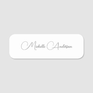 Minimalistische professionele moderne platte naam naamplaatje