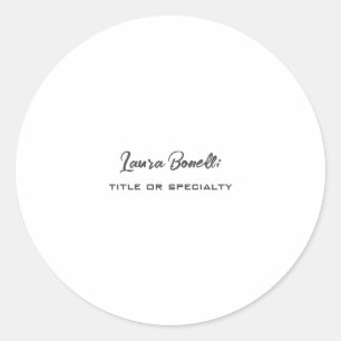 Minimalistische Professionele Moderne Ronde Sticker