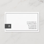 Minimalistische professionele ondernemer visitekaartje (Achterkant)