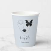 Minimalistische professionele schoonheidssalon bra papieren bekers (Voorkant)