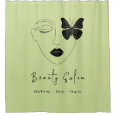 Minimalistische professionele schoonheidssalon lim douchegordijn (Voorkant)