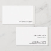 Minimalistische professionele Sjabloon Modern Eleg Visitekaartje (Voorkant / Achterkant)