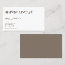 Minimalistische professionele taupe & wit | Eenzij