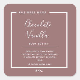 Minimalistische professionele typografie product vierkante sticker