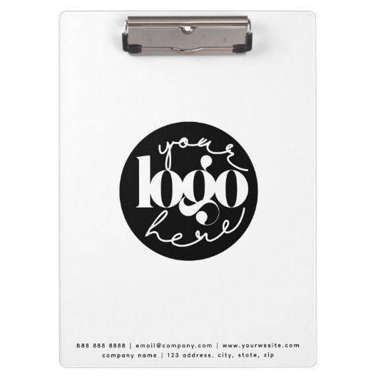 Minimalistische professionele zakelijke aangepaste klembord (Voorkant)