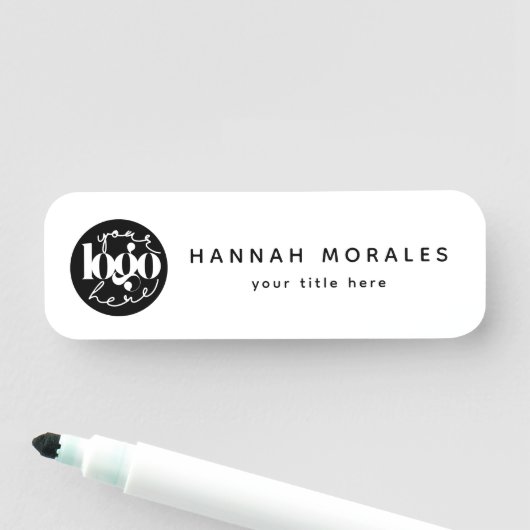 Minimalistische professionele zakelijke aangepaste naamplaatje (In situ)