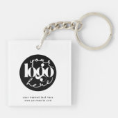 Minimalistische professionele zakelijke aangepaste sleutelhanger (Achterkant)