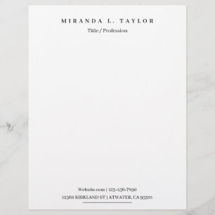 Minimalistische professionele zakelijke leidinggev briefhoofd