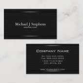 Minimalistische professionele zwarte diamant textu visitekaartje (Voorkant / Achterkant)
