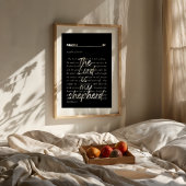 Minimalistische Psalm 23 Schrift Poster