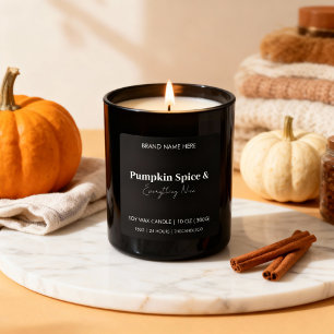 Minimalistische Pumpkin Spice Aangepast Zwart Vierkante Sticker
