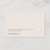 Minimalistische QR-code Dank u Kaartkortingscode Visitekaartje (Achterkant)