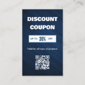 Minimalistische QR-code Korting Kaart Visitekaartje (Voorkant)
