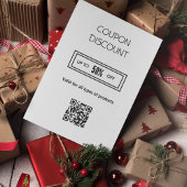 Minimalistische QR-code Korting Kaart Visitekaartje