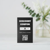 Minimalistische QR-code Korting Kaart Visitekaartje (Staand voorkant)