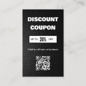 Minimalistische QR-code Korting Kaart Visitekaartje (Voorkant)