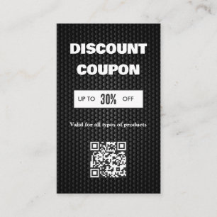 Minimalistische QR-code kortingskaart Visitekaartje