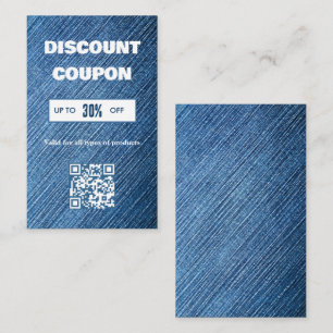 Minimalistische QR-code kortingskaart Visitekaartje