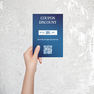 Minimalistische QR-code kortingskaart Visitekaartje