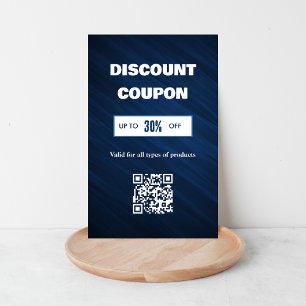 Minimalistische QR-code kortingskaart Visitekaartje