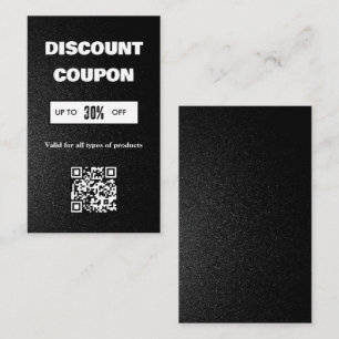 Minimalistische QR-code kortingskaart Visitekaartje