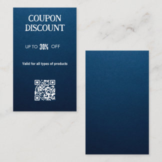 Minimalistische QR-code kortingskaart Visitekaartje