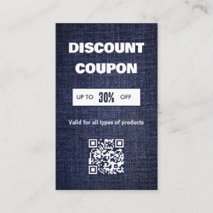 Minimalistische QR-code kortingskaart Visitekaartje