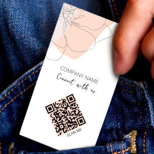 Minimalistische QR-code Neem contact met ons op Visitekaartje