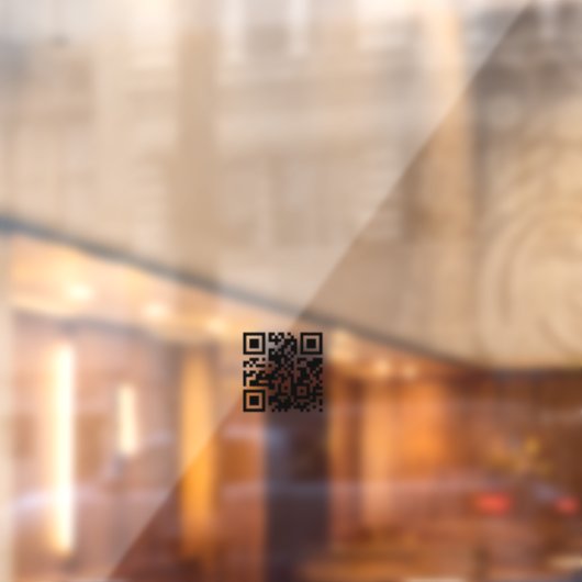 Minimalistische QR-code openingstijden bedrijf Wit Raamsticker (Vel 2)