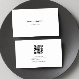 Minimalistische QR Code Professional Visitekaartje