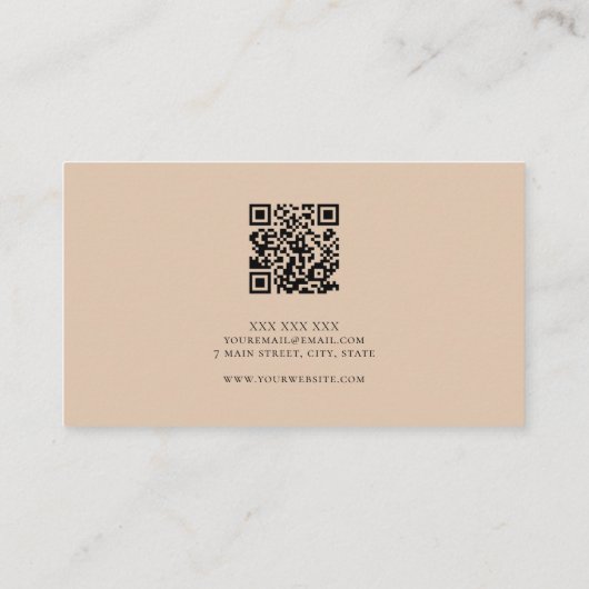 Minimalistische QR Code Professional Visitekaartje (Achterkant)