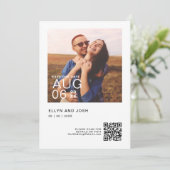 Minimalistische QR-code save the date Kaart (Staand voorkant)