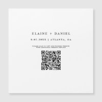 Minimalistische QR-code Save The Date-magneet