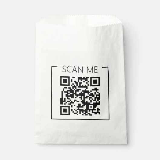 Minimalistische QR Code Scan Me Business Bedankzakje (Voorkant)