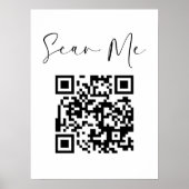 Minimalistische QR Code Scan Me Business Poster (Voorkant)
