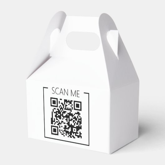 Minimalistische QR-code Scan Me Zakelijk Bedankdoosjes (Achterkant)