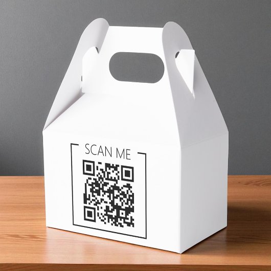 Minimalistische QR-code Scan Me Zakelijk Bedankdoosjes